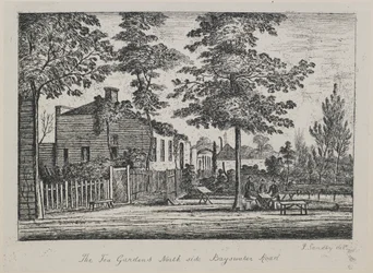 Die Teegärten, Nordseite Bayswater Road, ca. 1780